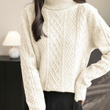 Chanyarn Women's100％Merino Wool Seater 2025秋の冬のタートルネック温かい柔らかいカジュアル長袖ニットセーター
