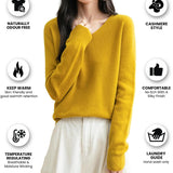 Chanyarn Women's 100% Merino Wool V Neck Sweater 2025 First-Line Ready to Wear Casual Long Sleeve Seamless Knit Sweater