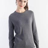 Women's Merino Wool Sweater 2025 Fall Winter Crew Neck Long Sleeve First-Line Ready to Wear Seamless Knit Sweater