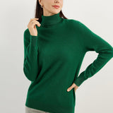 Women's 100% Pure Cashmere Sweater Turtleneck Long Sleeve Warm Soft 2025 Fall Winter Knit Pullover