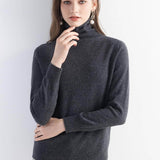 100% Pure Cashmere Women's Sweater Turtleneck Long Sleeve Warm Soft 2025 Fall Winter Knit Pullover