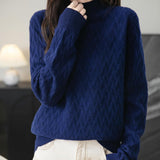 Chanyarn Women's 100% Merino Merino Wool Séter 2025 Otoño Invierno Solid Mock Cuella de manga larga Sweater Jumper