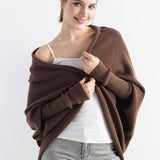 Women's Merino Wool Oversized Cardigan 2025 Fall Winter Open Front Batwing Sleeve Rib Knit Slouchy Cardigan Sweater