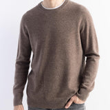 Men's 100% Merino Wool Sweater 2025 Fall Winter First-Line Ready to Wear Crew Neck Long Sleeve Seamless Knit Sweater