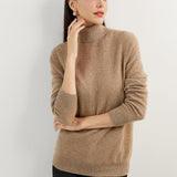 Women's 100% Pure Cashmere Sweater Turtleneck Long Sleeve Warm Soft 2025 Fall Winter Knit Pullover