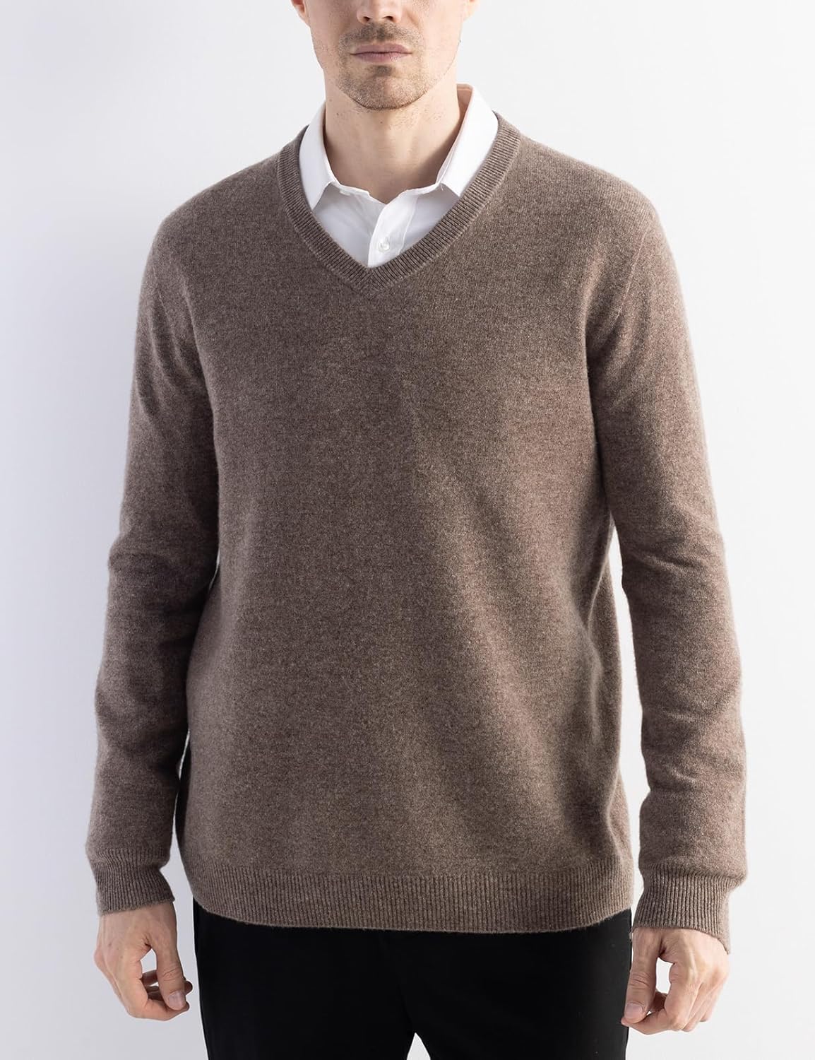 Australische Merinowollwolle V-Ausck-Pullover