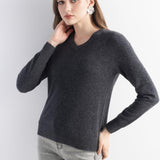 Chanyarn 100% Pure Cashmere Women's Sweater V-Neck Long Sleeve 2025 Fall Winter Warm Soft Knit Pullover