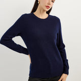 Women's 100% Pure Cashmere Sweater 2025 Fall Winter Crew Neck Long Sleeve Warm Soft Knitted Pullover