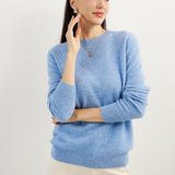 Women's 100% Pure Cashmere Sweater 2025 Fall Winter Crew Neck Long Sleeve Warm Soft Knitted Pullover