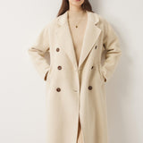 100% Merino Wool Fall Winter Long Pea Coat