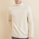 Chanyarn Men's 100% Merino Wool Sweater 2025 Fall Winter Casual Turtleneck Warm Soft Long Sleeve Knitted Pullover Sweater