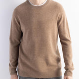 Men's 100% Merino Wool Sweater 2025 Fall Winter First-Line Ready to Wear Crew Neck Long Sleeve Seamless Knit Sweater