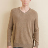 Chanyarn Men's 100% Merino Wool Sweater 2025 Fall Winter Casual V Neck Warm Soft Long Sleeve Knitted Pullover Sweater