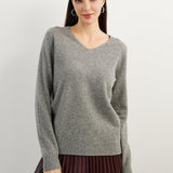Chanyarn 100% Pure Cashmere Women's Sweater V-Neck Long Sleeve 2025 Fall Winter Warm Soft Knit Pullover