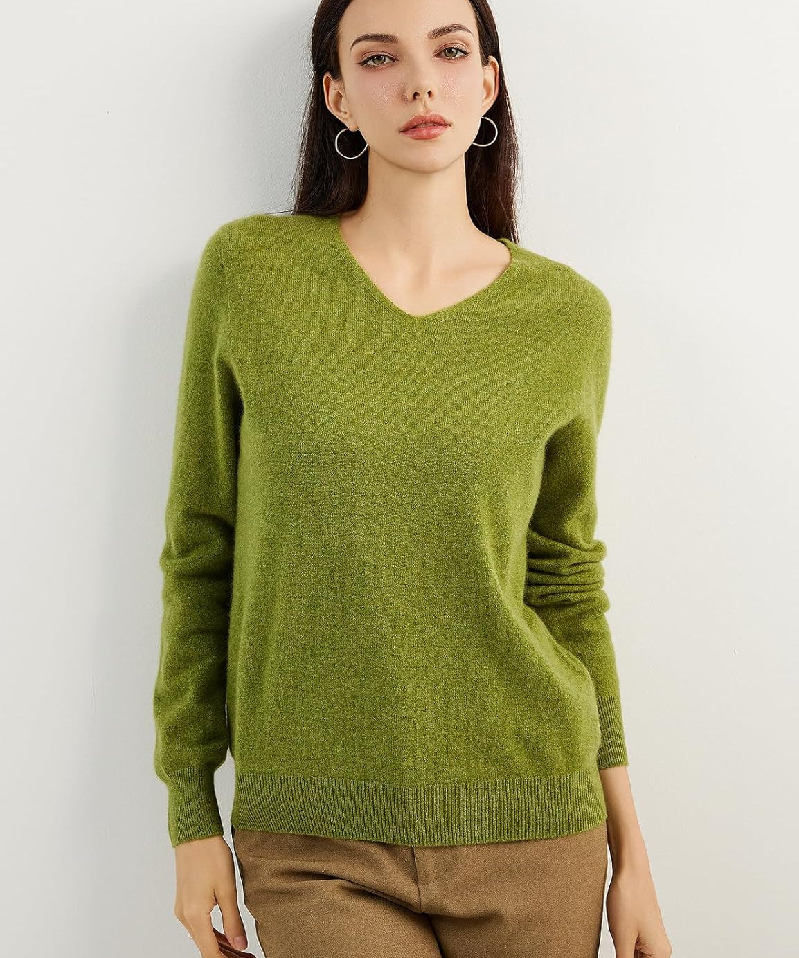 Mongolia Cashmere V-Neck Sweater