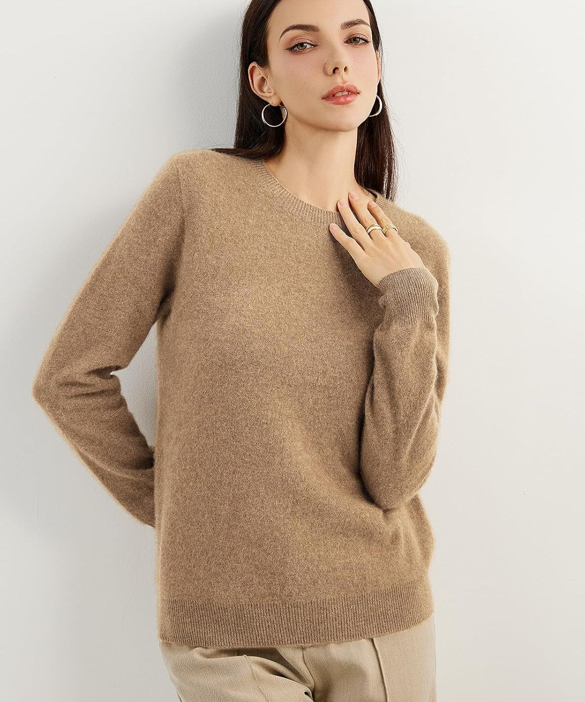 Mongolian Cashmere Crewneck Sweater