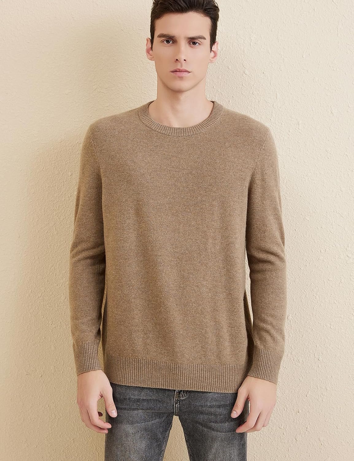 Chanyarn Men's 100% Merino Wool Sweater 2025 Fall Winter Casual Crewneck Warm Soft Long Sleeve Knitted Sweater
