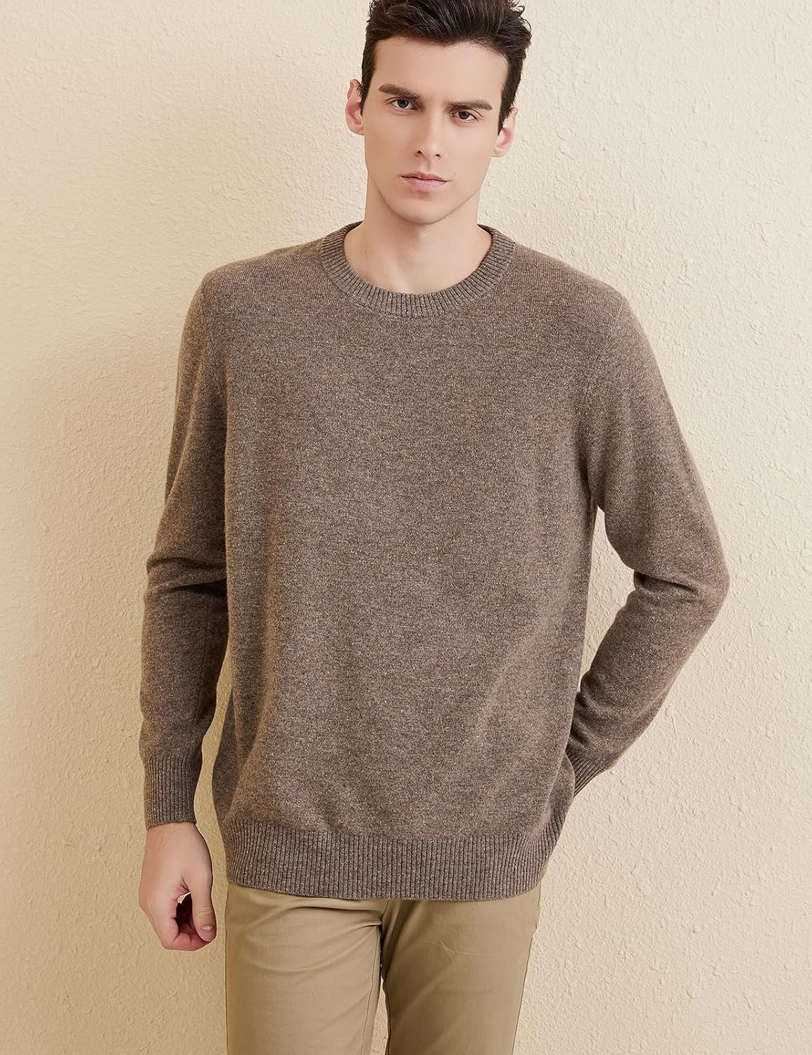 Chanyarn Men's 100% Merino Wool Sweater 2025 Fall Winter Casual Crewneck Warm Soft Long Sleeve Knitted Sweater