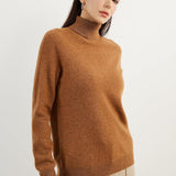 Women's 100% Pure Cashmere Sweater Turtleneck Long Sleeve Warm Soft 2025 Fall Winter Knit Pullover
