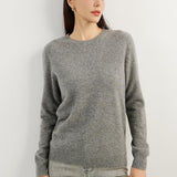 Women's 100% Pure Cashmere Sweater 2025 Fall Winter Crew Neck Long Sleeve Warm Soft Knitted Pullover