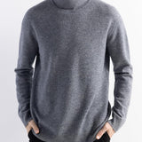 Herren 100% Merino Wollpullover 2025 Herbst Winter Erste Linie Ready to Tragen hoher Nacken Langarmern nahtloser Strickpullover