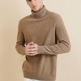 Chanyarn Men's 100% Merino Wool Sweater 2025 Fall Winter Casual Turtleneck Warm Soft Long Sleeve Knitted Pullover Sweater