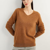 Chanyarn 100% Pure Cashmere Women's Sweater V-Neck Long Sleeve 2025 Fall Winter Warm Soft Knit Pullover