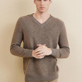 Chanyarn Men's 100% Merino Wool Sweater 2025 Fall Winter Casual V Neck Warm Soft Long Sleeve Knitted Pullover Sweater