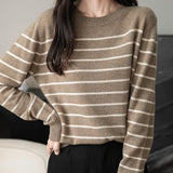 Pull à laine maternelle 100% mérinos pour femmes 2025 Cable d'hiver automne à manches longues à manches longues à manches longues et à tricot doux
