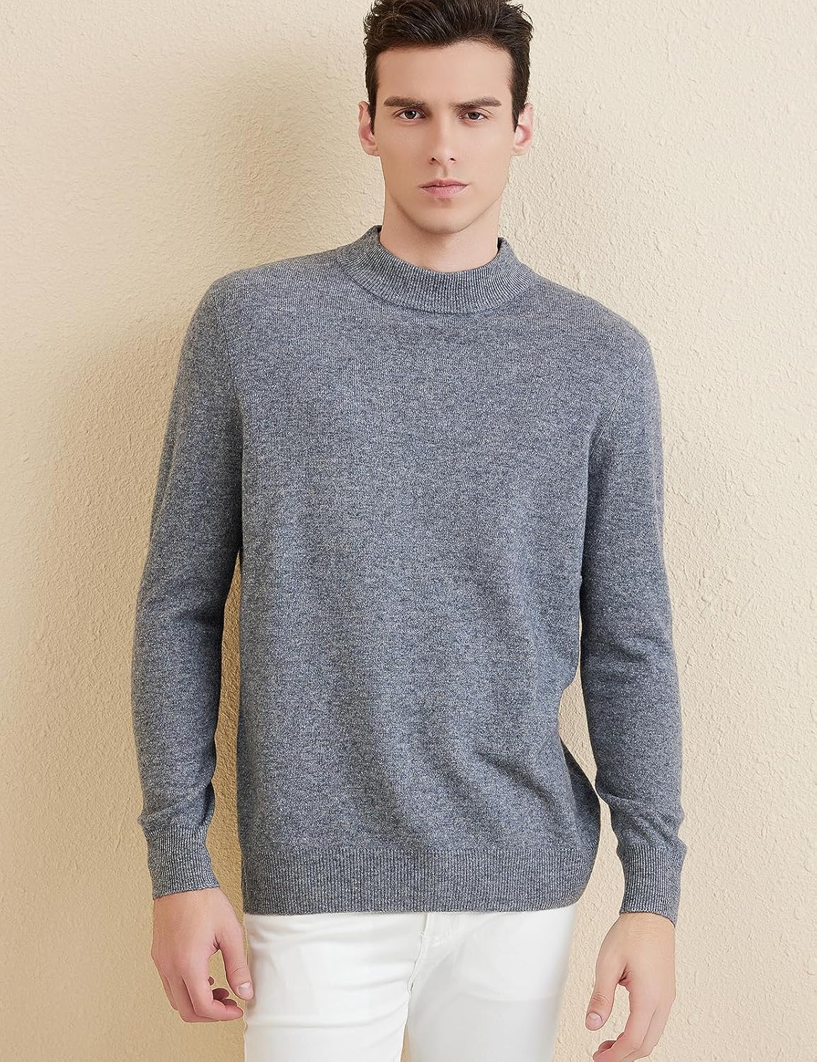 Australian Merino Wool Mock Neck Sweater