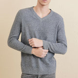 Chanyarn Men's 100% Merino Wool Sweater 2025 Fall Winter Casual V Neck Warm Soft Long Sleeve Knitted Pullover Sweater