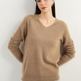Chanyarn 100% Pure Cashmere Women's Sweater V-Neck Long Sleeve 2025 Fall Winter Warm Soft Knit Pullover