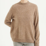 Chanyarn Women's 100% Merino Wool Luxury Soft Fall Winter Warm Long Sleeve Mock Neck Brushed Fuzzy Pullover Sweater