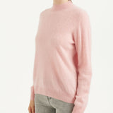 Chanyarn Women's 100% Merino Wool Luxury Soft Fall Winter Warm Long Sleeve Mock Neck Brushed Fuzzy Pullover Sweater