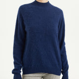 Chanyarn Women's 100% Merino Wool Luxury Soft Fall Winter Warm Long Sleeve Mock Neck Brushed Fuzzy Pullover Sweater