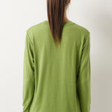 100% Merino Wool Crewneck Long Sleeve Knit Top