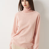 30% Cashmere 70% Merino Wool Seamless Turtleneck Sweater