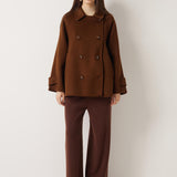 \100% Merino Wool Double Breasted Loose Coat