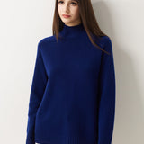 Pull à col montant sans couture 100 % laine mérinos