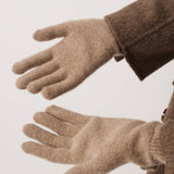 100% Pure Cashmere Gloves Winter Knit Bow Gloves