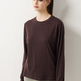 100% Merino Wool Crewneck Long Sleeve Knit Top