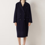 Double-Breasted 100% Merino Wool Long Coat
