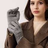 100% Pure Cashmere Gloves Winter Knit Cable Gloves