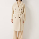 100% Merino Wool Fall Winter Long Pea Coat