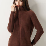 30% Cashmere 70% Merino Wool Turtle Neck Cardigan