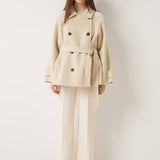 \100% Merino Wool Double Breasted Loose Coat