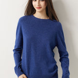 30% Cashmere 70% Merino Wool Seamless Crew Neck Sweater
