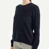 Chanyarn Women's 100% Merino Wool Luxury Soft Fall Winter Warm Crewneck Long Sleeve Brushed Fuzzy Pullover Sweater