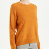 Chanyarn Women's 100% Merino Wool Luxury Soft Fall Winter Warm Crewneck Long Sleeve Brushed Fuzzy Pullover Sweater