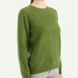 Chanyarn Women's 100% Merino Wool Luxury Soft Fall Winter Warm Crewneck Long Sleeve Brushed Fuzzy Pullover Sweater